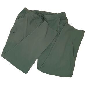 SCRUB JOY Scrub Pants, High Rise, Olive Green, Size XL